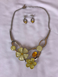 Maui Yellow Necklace and Earring set